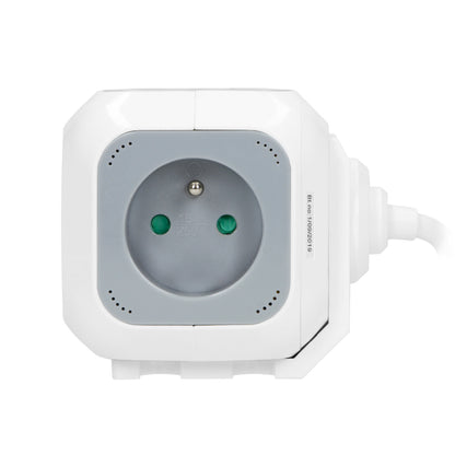 4-išvadas laido tarpiklis 2P+Z, 2xUSB įkroviklis, 1,4 m H05VV-F 3x1 mm², pilkai baltas - gaukdaugiau.lt