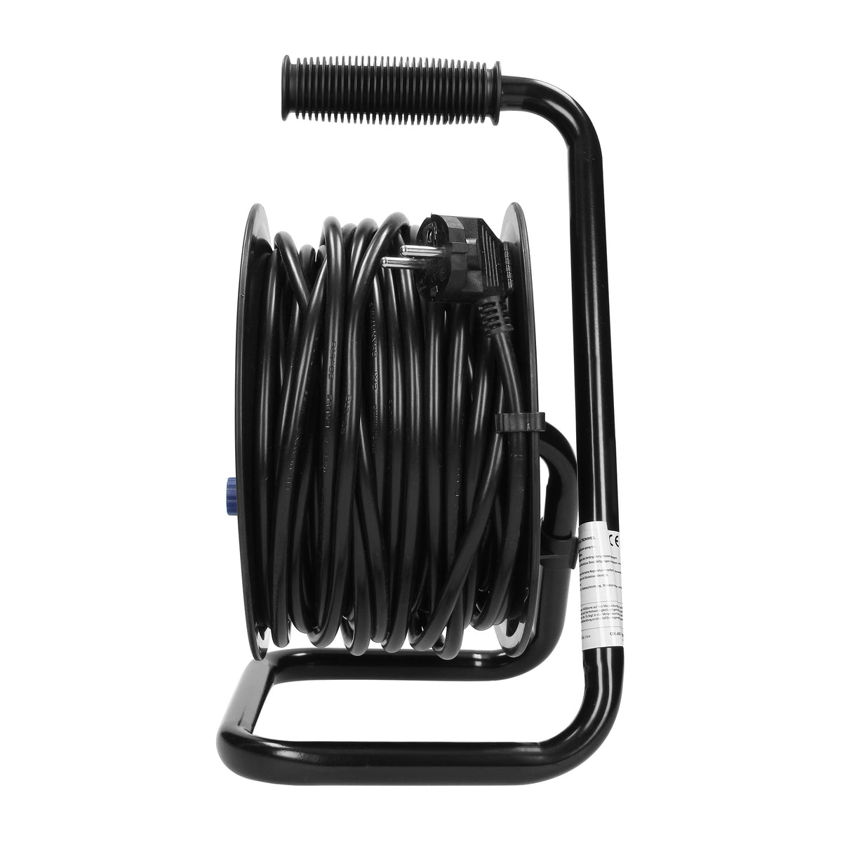 Būgninis prailginimo laidas, 4 lizdai 2P+Z (schuko), PVC laidas H05VV-F 3x1.5mm², ilgis - 30m, Terminis apsauginis jungiklis, Srovės takų uždangos. - gaukdaugiau.lt