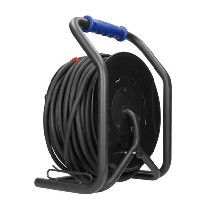 Profesionalus būgninis prailginimas IP44, 4 lizdai 2P+Z, atsparus alyvai guminis kabelis H07RN-F 3x2,5mm², ilgis - 40m, unikali CUBE stovas, FIKSIROTOS LIZDOS, terminis jungiklis, srovės takų užtvaros. - gaukdaugiau.lt