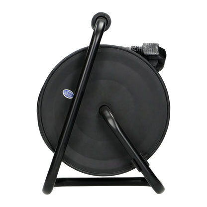 MINI ritinys būgninis, 4 lizdai 2P+Z (schuko), metalinė stovas, polivinilo izoliacija H05VV-F 3x1mm? - 15m - gaukdaugiau.lt