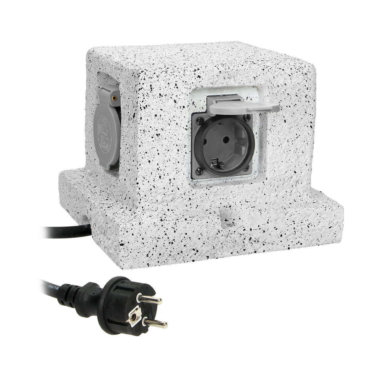 Sodo lizdas STULPAS, 4x2P+Z (schuko), guminias laidas H07RN-F 3x1,5mm², 3m - gaukdaugiau.lt