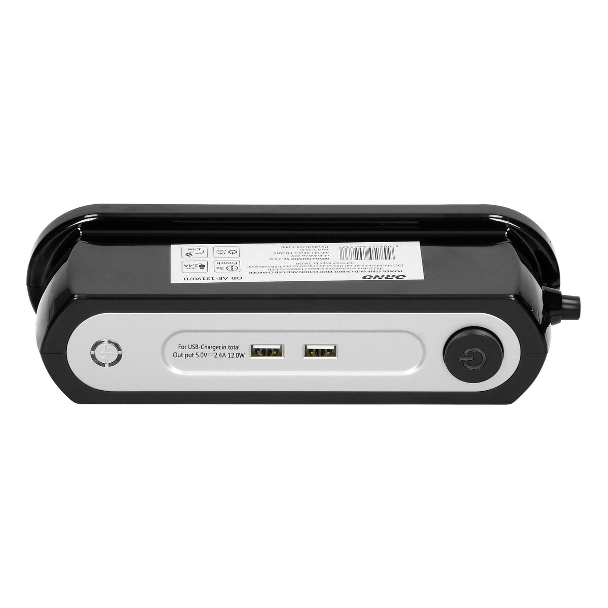 Stalinės maitinimo juosta su jungikliu 3x2P+Z, įkroviklis 2xUSB 2.4A, Viršįtampios apsaugos tipas 3, laidas H05VV-F 3x1,5, ilgis 1,4m, juoda - gaukdaugiau.lt