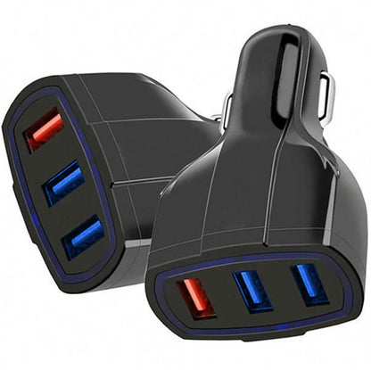 SEMAS ČARGERIS. QC 3.0 3xUSB BLACK - gaukdaugiau.lt