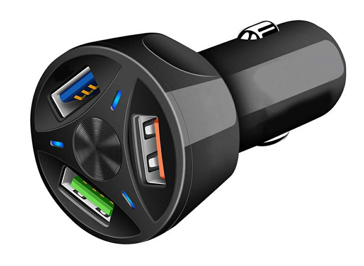 AUTOMOBILIO ĮKROVIKLIS 3xUSB QC - gaukdaugiau.lt