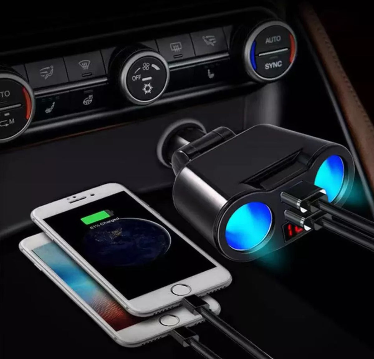 ŽIEBTUVĖLIS SKAIDIKLIS + 2xUSB - gaukdaugiau.lt