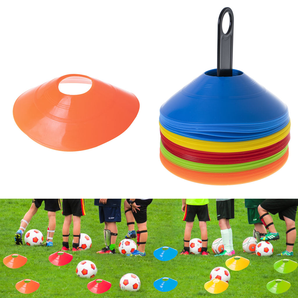 Futbolo treniruočių grybų kūgiai 50 vnt. - gaukdaugiau.lt