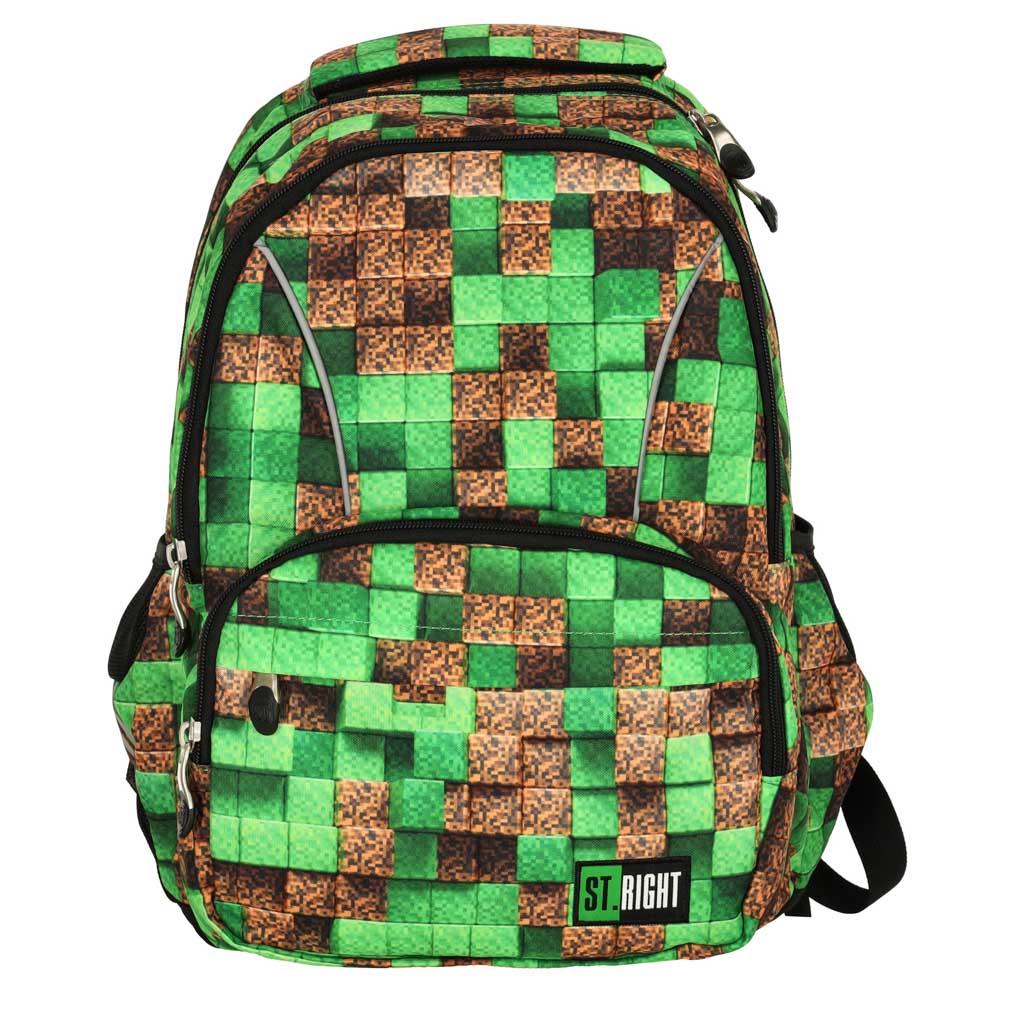 Stright Pixel Cubes mokyklinė kuprinė - gaukdaugiau.lt