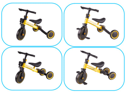 Trike Fix Mini krosinis triratukas 3in1 su pedalais geltonas