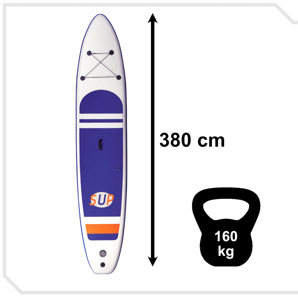 SUP Pripučiama lenta su priedais tamsiai mėlyna 380cm