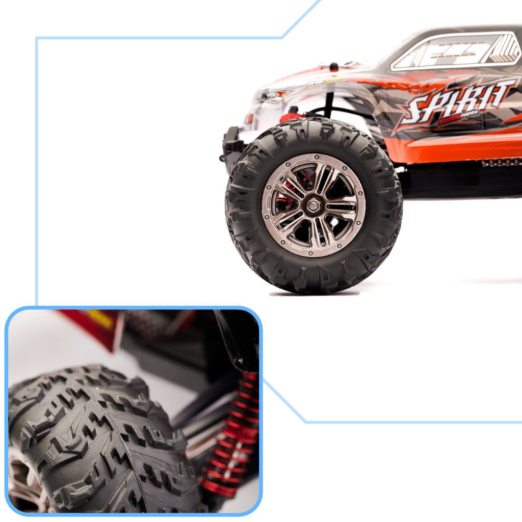 RC automobilis Q901 bešepetėlinis 1:16 2.4G 4CH 52km/h raudonas