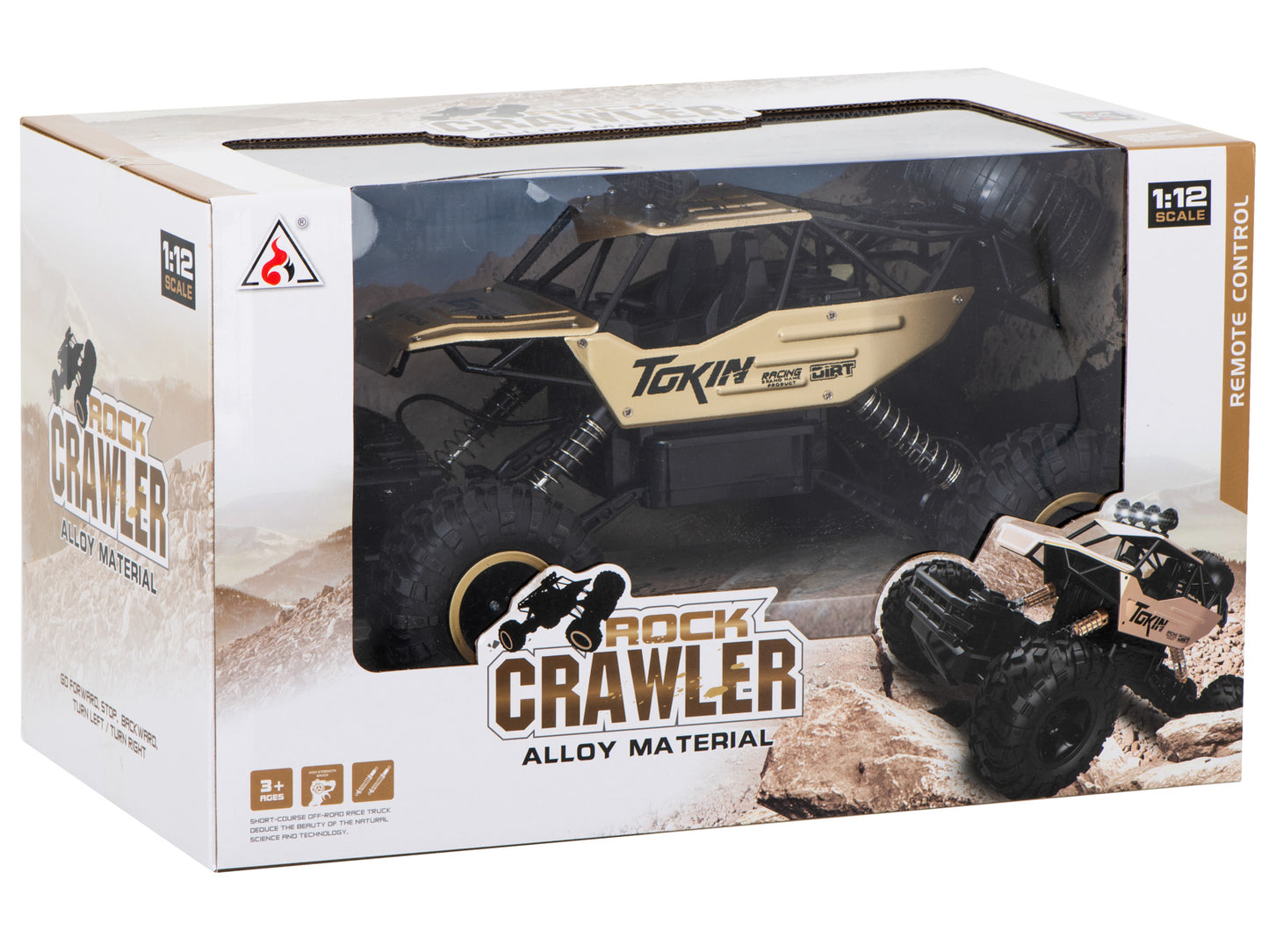 RC automobilis Rock Crawler 1:12 4WD METAL juodas