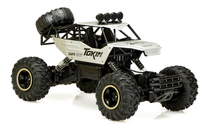 RC automobilis Rock Crawler 1:12 4WD METAL silver