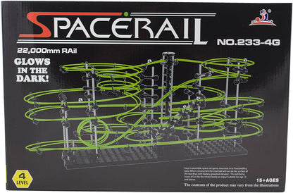 "Spacerail" tamsoje šviečiantis 4 lygio kamuoliukų takas 72 cm x 34 cm x 36 cm