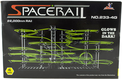 "Spacerail" tamsoje šviečiantis 4 lygio kamuoliukų takas 72 cm x 34 cm x 36 cm