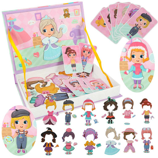 Magnetinė dėlionė "Dress up" lėlė 51el. - gaukdaugiau.lt