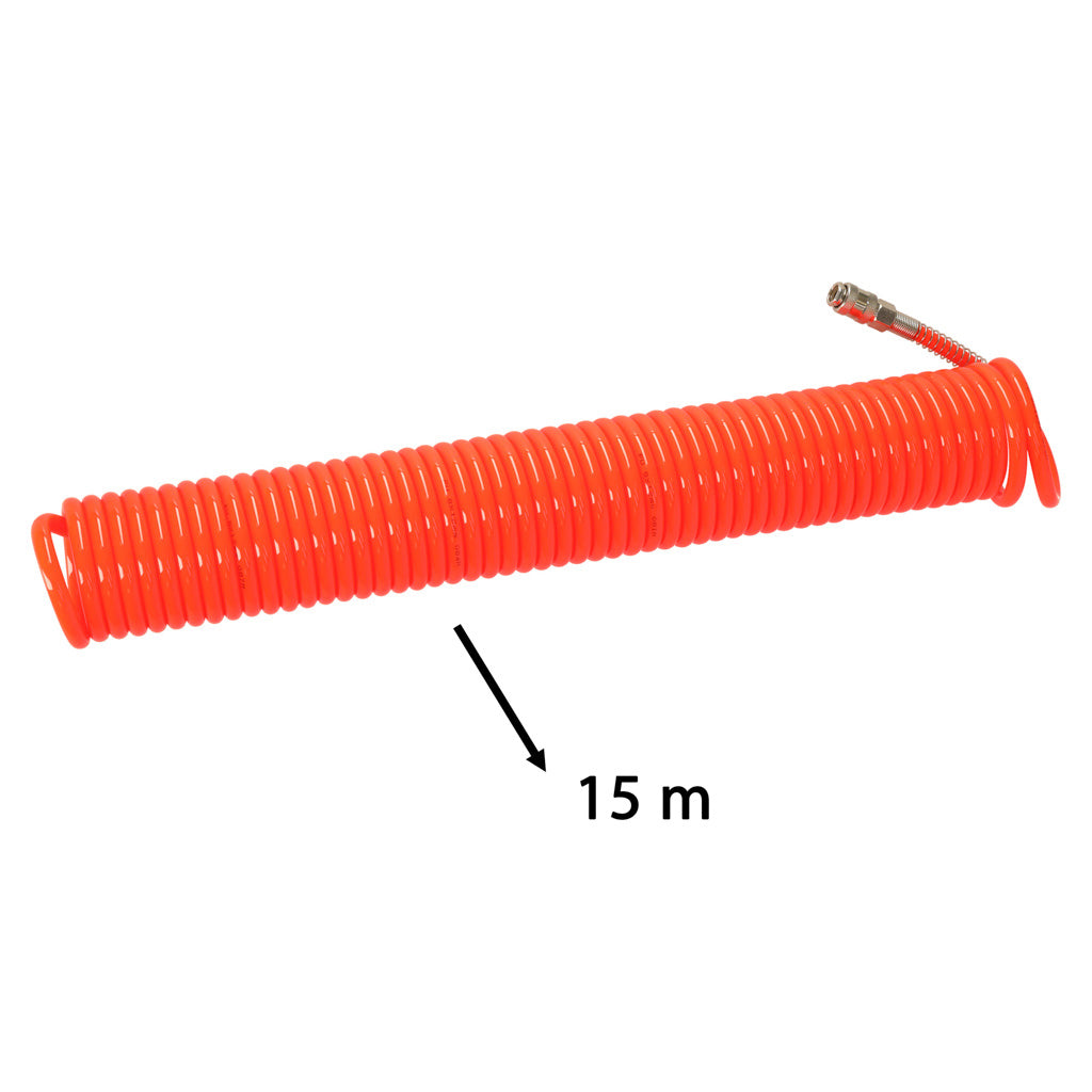 Kompresoriaus spiralinė oro žarna 12 mm 15 m - gaukdaugiau.lt