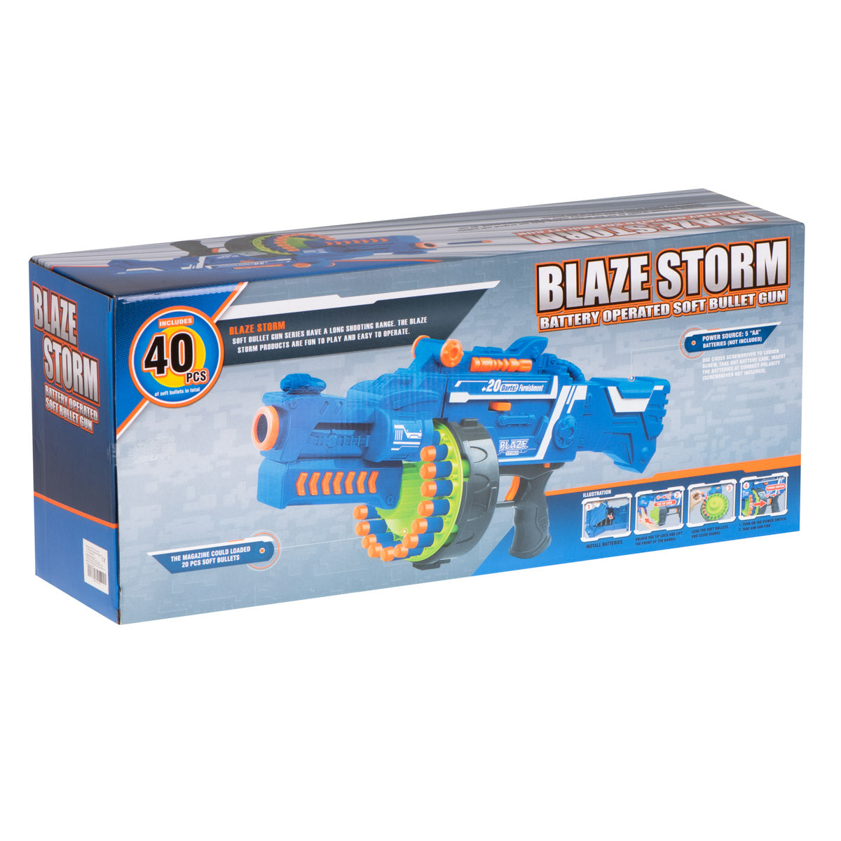 "Blaze Storm" šautuvas su putplasčio strėlėmis + 40 strėlių