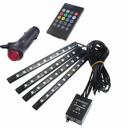 AUTOMOBILIO VIDAUS APŠVIETIMAS RGB4x9LED - gaukdaugiau.lt