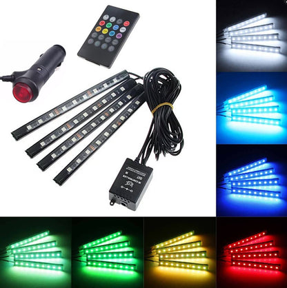 AUTOMOBILIO VIDAUS APŠVIETIMAS RGB4x9LED - gaukdaugiau.lt