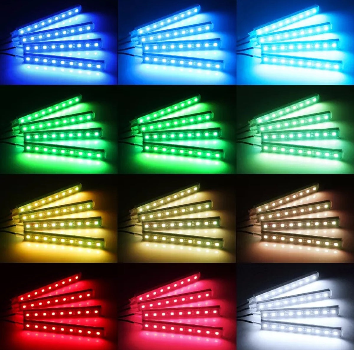 AUTOMOBILIO VIDAUS APŠVIETIMAS RGB4x9LED - gaukdaugiau.lt