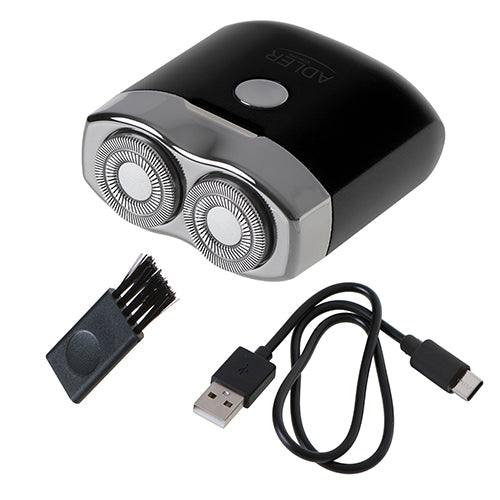 Kelioninis skustuvas su 2 galvutėmis ir USB - gaukdaugiau.lt