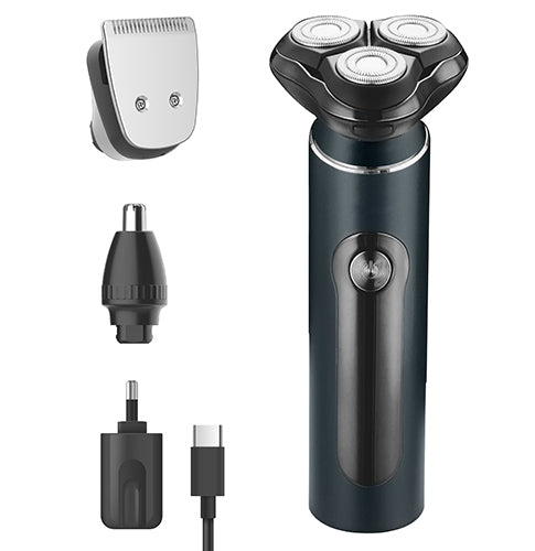 3-in-1 elektrinis skustuvas - USB + dėklas - gaukdaugiau.lt