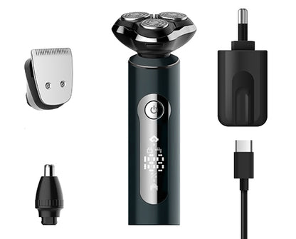 3-in-1 elektrinis skustuvas - USB + dėklas - gaukdaugiau.lt