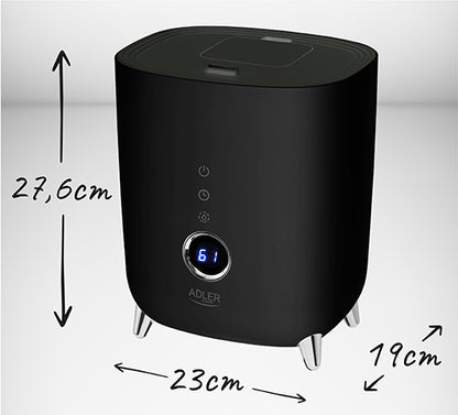 AD 7972 juodas Ultragarsinis drėkintuvas su led apšvietimu - gaukdaugiau.lt