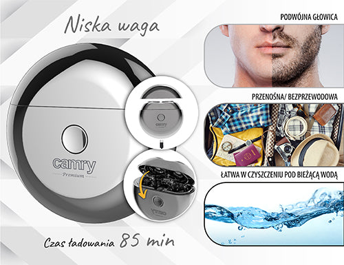 2 galvučių kelioninis skustuvas su USB - gaukdaugiau.lt