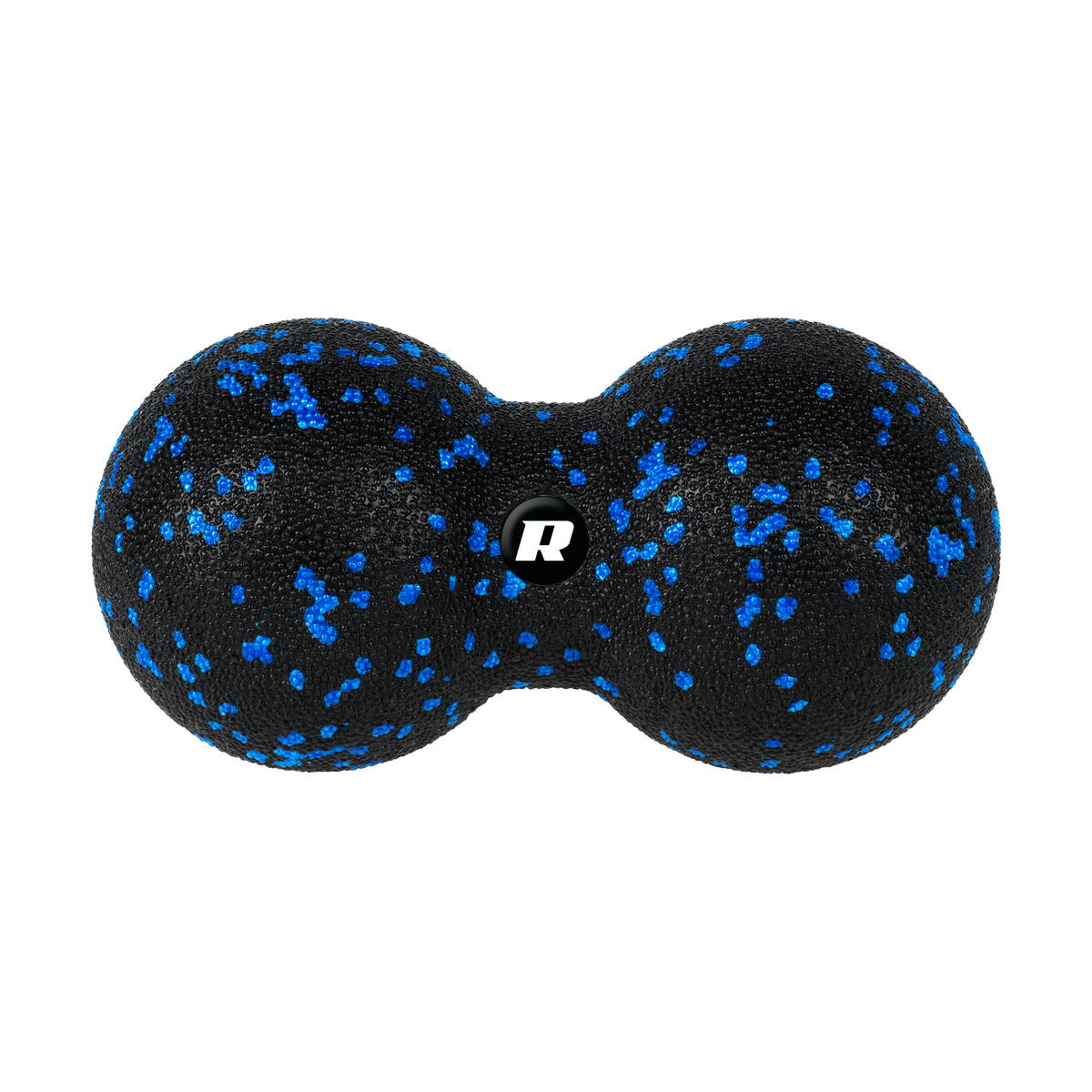 Dvigubas masažinis kamuolys Duoball 8 cm, juodos ir mėlynos spalvos, medžiaga EPP, PremiumLine ACTIVE - gaukdaugiau.lt