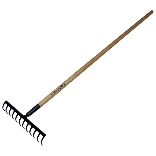 12 dantytų ragų su mediniu kotu 1560mm (FSL12) - gaukdaugiau.lt