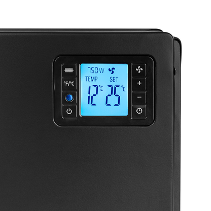Šildytuvas konvektorius LCD SMART BLACK N'OVEEN - gaukdaugiau.lt
