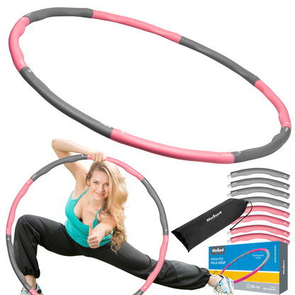 "Hula Hop" lieknėjimo ratas, 95 cm, rožinės spalvos, PremiumLine ACTIVE - gaukdaugiau.lt