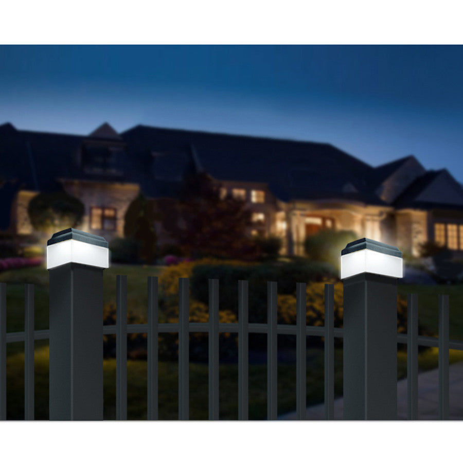 Šviestuvas saulės energija LED ant stulpelio PremiumLine, 80x80mm, gaubtas vokas, GB127 - gaukdaugiau.lt