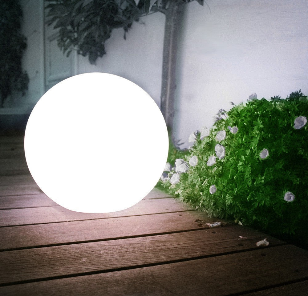 Saulės lempa laisvai stovinti sodui PremiumLine, rutulys 15x15x48 cm, balta LED, GB121 - gaukdaugiau.lt