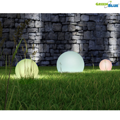 Saulės lempa PremiumLine, laisvai stovinti, sodo, rutulys 25x25x58cm, RGB LED, GB165 - gaukdaugiau.lt