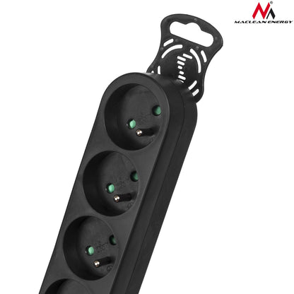 PremiumLine maitinimo juosta, 5 lizdų pratęsiklis, su jungikliu, juoda, 2300W, 3m, MCE184 - gaukdaugiau.lt