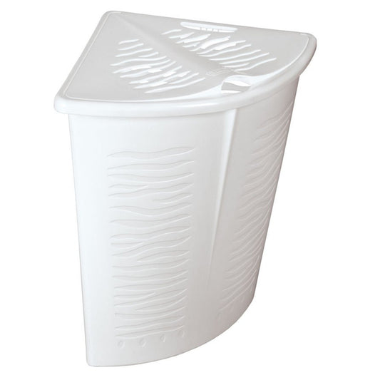 Kampinis skalbinių krepšis Zebra 45L PremiumLine baltas - gaukdaugiau.lt