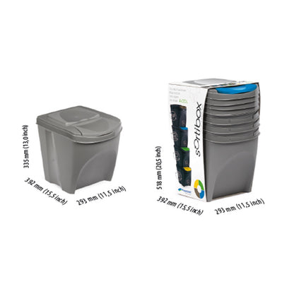 Rūšiavimo dėžių rinkinys Sortibox 4x25L pilkas - gaukdaugiau.lt