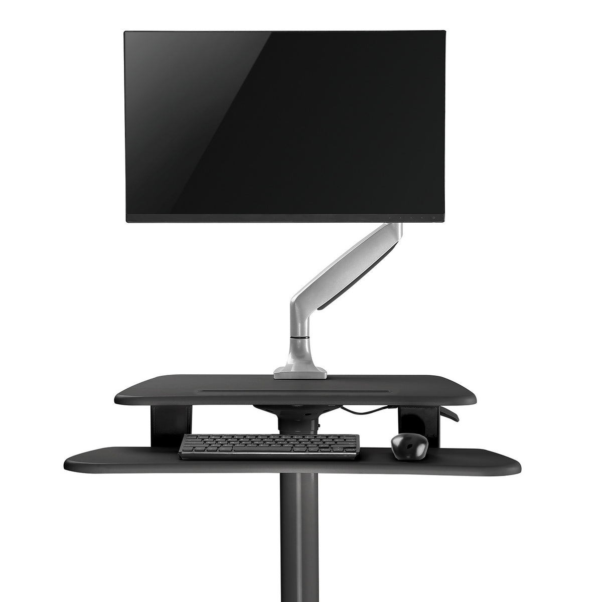 Stalo su reguliuojamu aukščiu darbo stotis PremiumLine, dujinė spyruoklė, dirbti stovint ar sėdint, maks. aukštis 109 cm, MC-848 - gaukdaugiau.lt