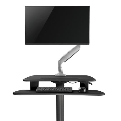 Stalo su reguliuojamu aukščiu darbo stotis PremiumLine, dujinė spyruoklė, dirbti stovint ar sėdint, maks. aukštis 109 cm, MC-848 - gaukdaugiau.lt