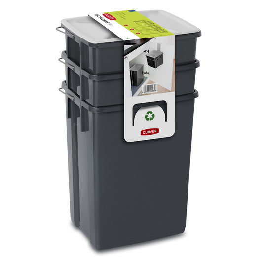 Rūšiavimo krepšių rinkinys 2x10L+6L PremiumLine - gaukdaugiau.lt