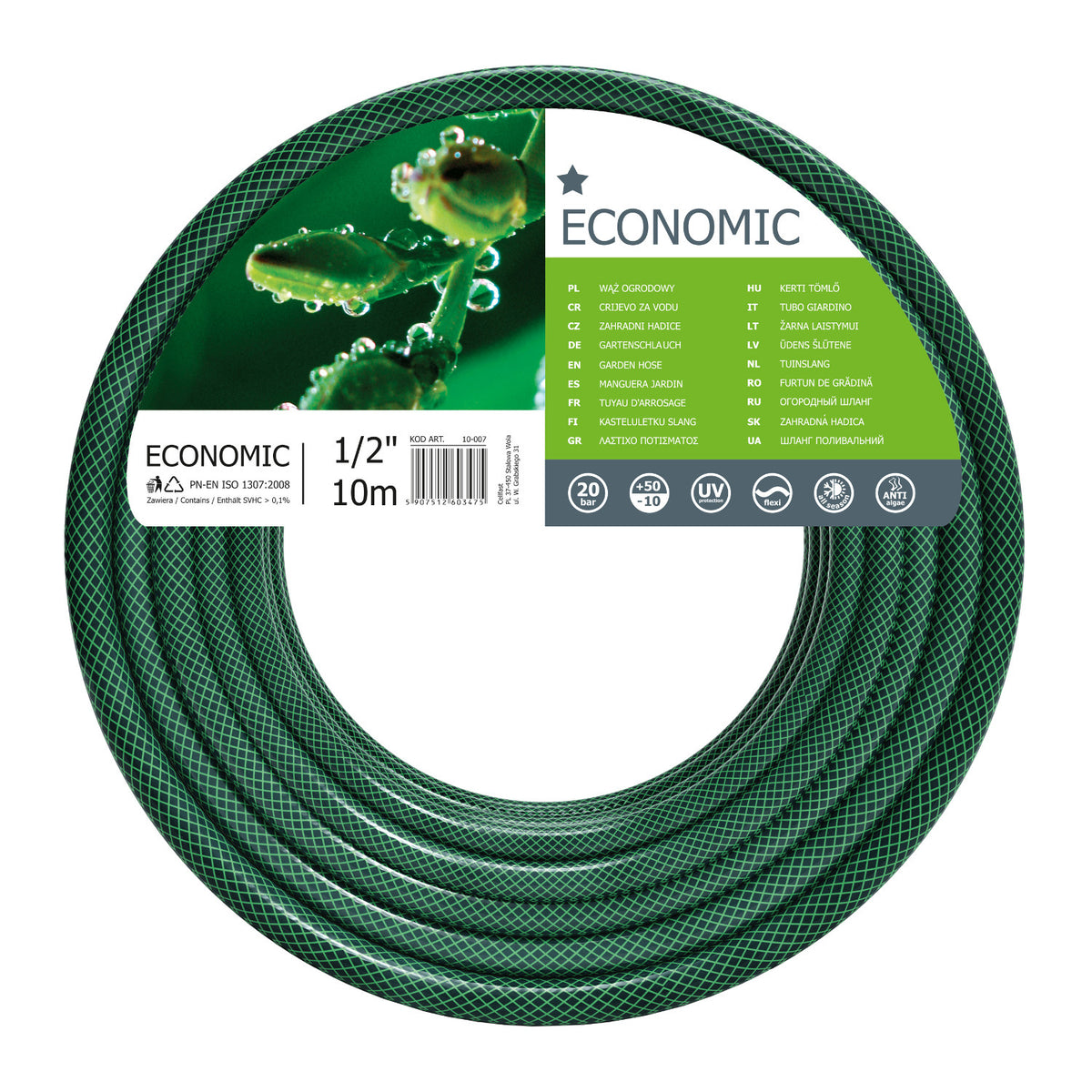 Sodo žarna PremiumLine Economic 1/2" 10m - gaukdaugiau.lt