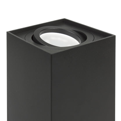 Tuba / antgalinis apšvietimo korpusas PremiumLine, taškinis, halogeninis, kvadratinis, aliuminis, GU10, 80x80x115mm, juodos spalvos, MCE426 B - gaukdaugiau.lt