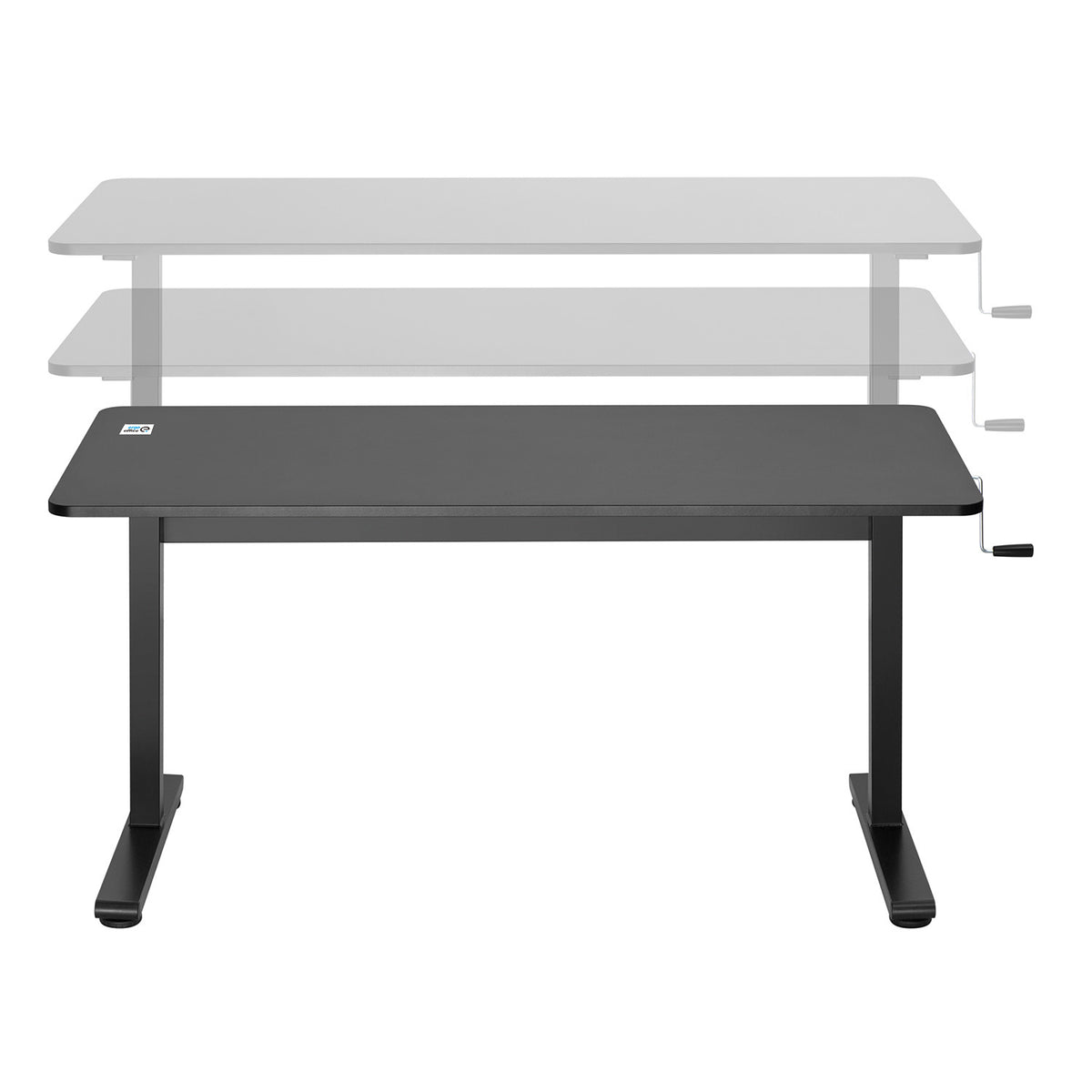 Stalas rankinis aukščio reguliavimas PremiumLine, maks. 40 kg, maks. aukštis 117 cm, su darbastaliu stovimui ir sėdėjimui, ER-401 B - gaukdaugiau.lt
