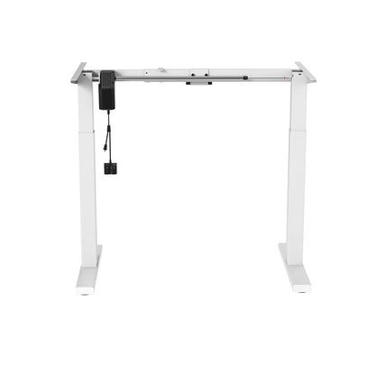 Elektriškai reguliuojamas aukščio stalas Ergo Office, maks. aukštis 123 cm, maks. apkrova - 70 kg, be stalo plokštės stovėjimo ir sėdėjimo darbo režimams, baltas, ER-403W - gaukdaugiau.lt