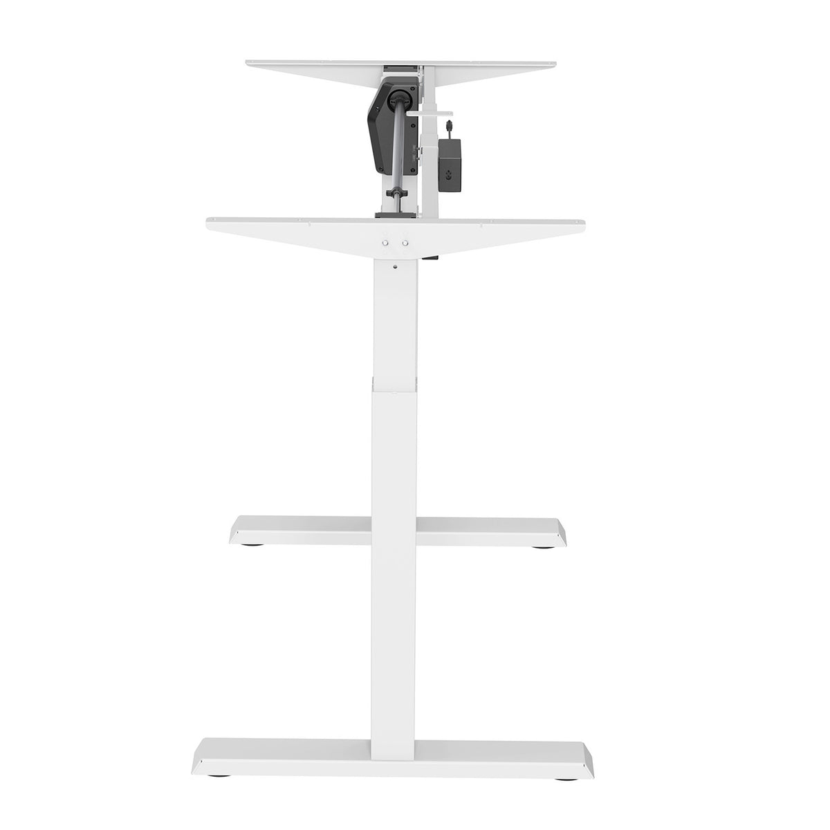 Elektriškai reguliuojamas aukščio stalas Ergo Office, maks. aukštis 123 cm, maks. apkrova - 70 kg, be stalo plokštės stovėjimo ir sėdėjimo darbo režimams, baltas, ER-403W - gaukdaugiau.lt