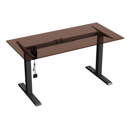 Elektriškai reguliuojamas aukščio stalas PremiumLine, maks. aukštis 123 cm, maks. apkrova - 70 kg, be darbo paviršiaus stovimui ir sėdėjimui, juoda, ER-403B - gaukdaugiau.lt