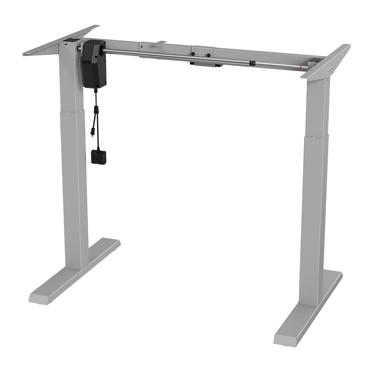 Elektriškai reguliuojamas aukštis stalas PremiumLine, maks. aukštis 123 cm, maks. apkrova - 70 kg, be stalo plokštės stovimui ir sėdimam darbui, pilka, ER-403G - gaukdaugiau.lt