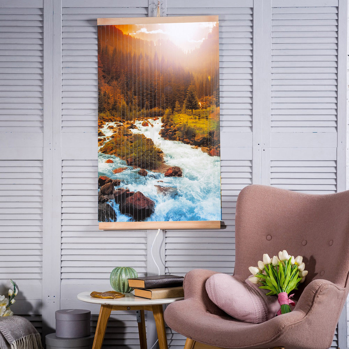 Infraredinis šildytuvas – lankstus šildymo skydelis 430W PremiumLine modelis 10 upė, matmenys 100x57 cm su reguliatoriumi - gaukdaugiau.lt